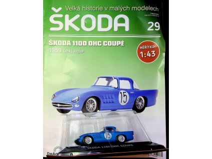Škoda 1100 OHC Coupé DEAgostini 1959 edice Škoda Velká historie v malých modelech 29