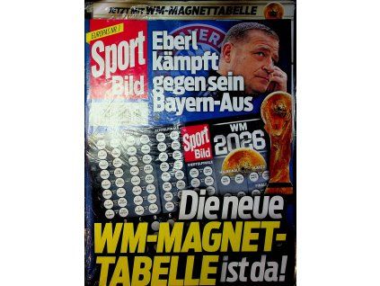 Sport Bild + Magnet tabelle World Cup 2026