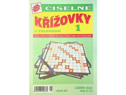 Číselné křížovky z Telpresu 2026 01