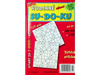 Rodinné výherní sudoku 2026 02