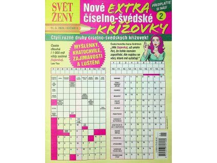 Svět ženy číselno švédské křížovky 2026 02