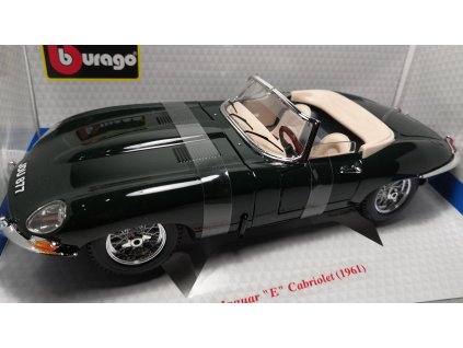 Jaguar E-type Cabriolet (1961) green Bburago 1:18