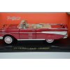 Chevrolet Bel Air Convertible, model 1957, stažená střecha, červená metalíza, Lucky Die Cast, 1:18