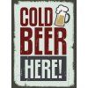 Dekorační cedule na stěnu Cold Beer
