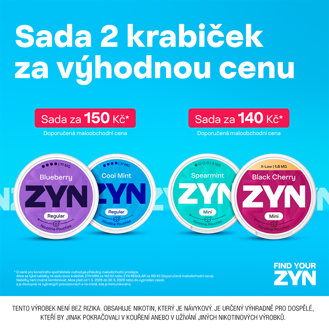 Akce na nikotinové sáčky ZYN: Květen a červen 2026