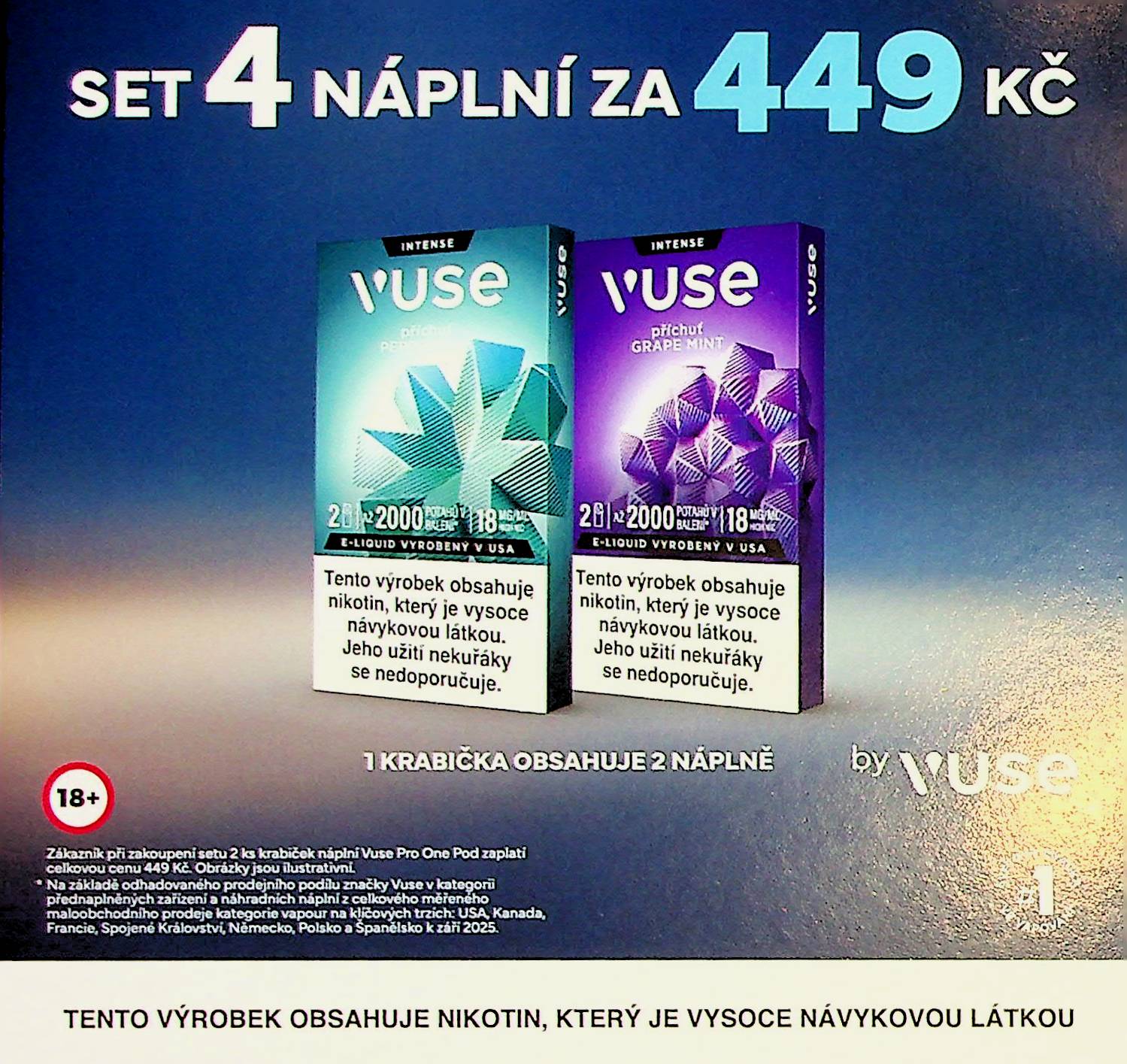 💨 Akční set 4 náplní Vuse Pod za 449 Kč: Namíchejte si balíček příchutí podle sebe!