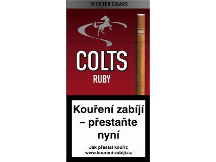Colts ruby 10 ks cigarillos s filtrem  CHERRY DOUTNÍČKY S FILTREM