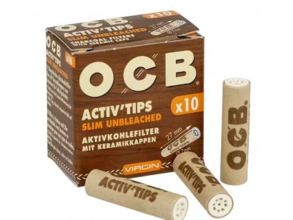 Cigaretové filtry OCB Activ Tips slim 7mm  EKOLOGICKÉ CIGARETOVÉ FILTRY