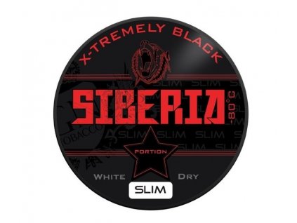 Siberia - 80 °C X-Tremely Black Slim  CUT TOBACCOIN BAGS FOR CHEWING