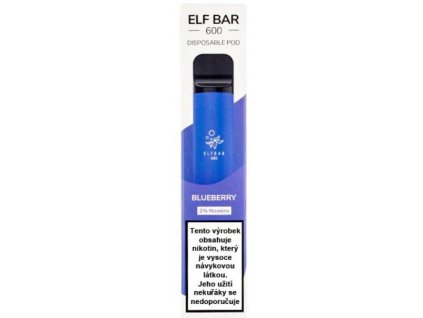 Elf bar 600 blueberry  ELF BAR 600 - OBSAH NIKOTINU 20 MG (NIKOTINOVÁ SŮL)