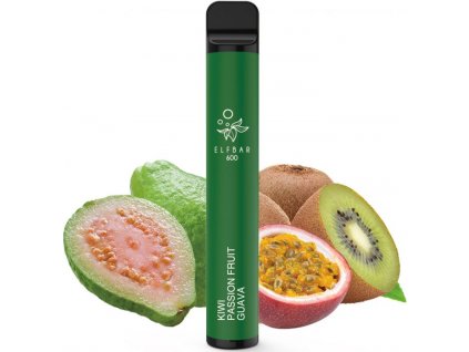 elf bar 600 elektronicka cigareta kiwi passion fruit guava 20mg