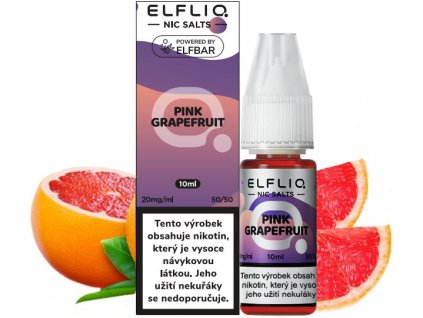 liquid elfliq nic salt pink grapefruit 10ml 20mg