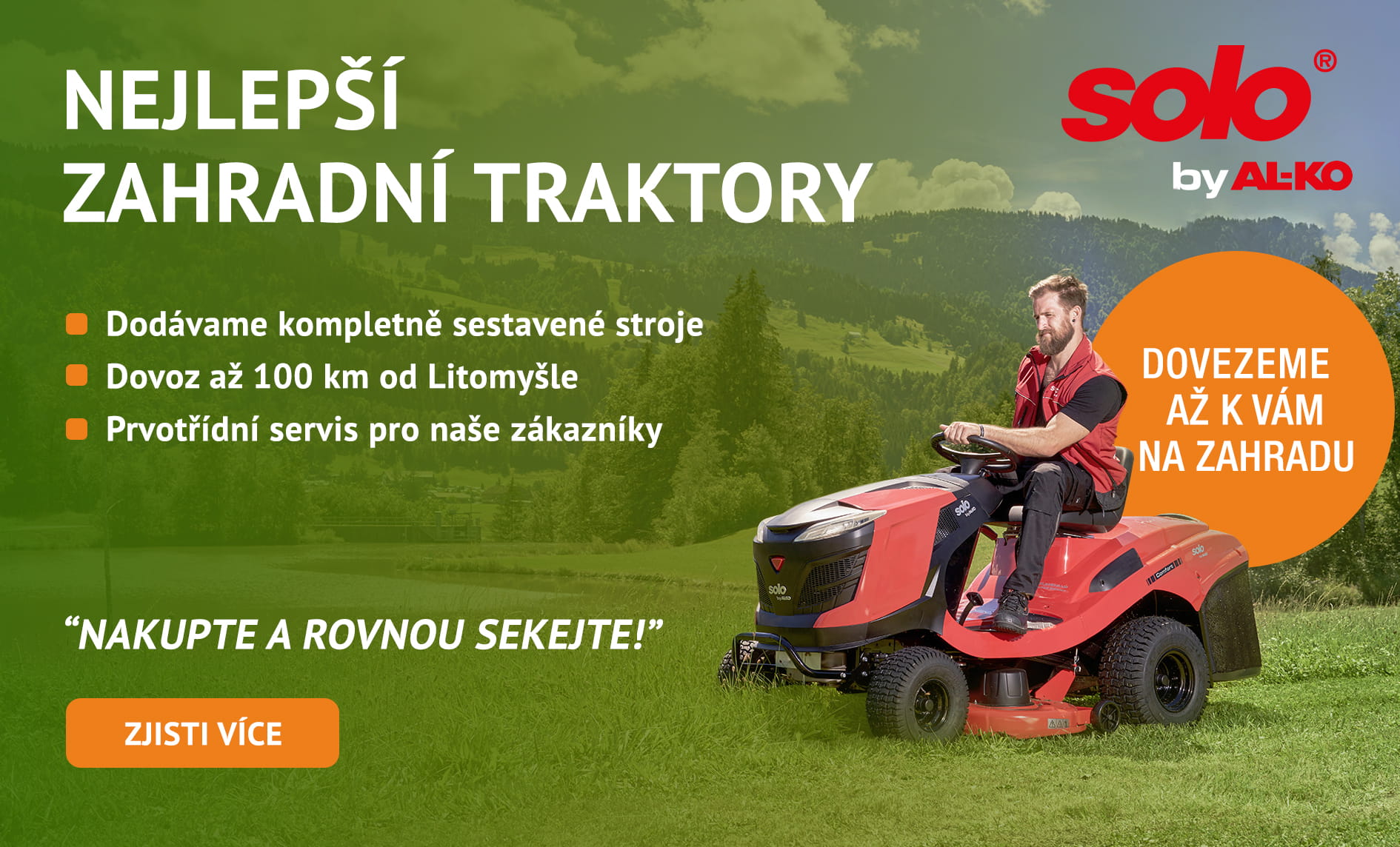 Nejlepší zahradní traktory - zahradní traktory Solo by AL-KO
