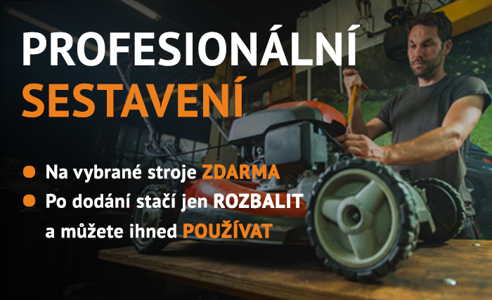 Servis ON-Line - techniku můžeme před dodáním smontovat a připravit k provozu