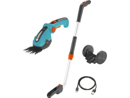 GARDENA ComfortCut Li akumulátorové nůžky na trávu - sada (včetně teleskopické násady a koleček), 9889-20