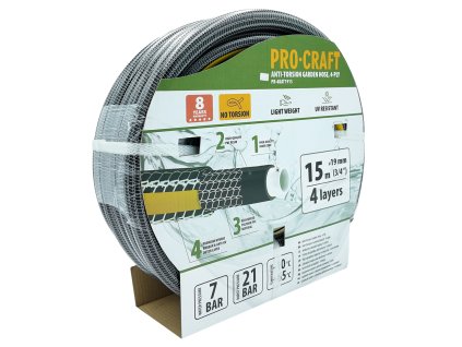 Procraft PR-4KAT1915 - černo-žlutá zahradní hadice