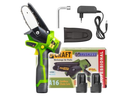 Procraft PKA16 16V SET - akumulátorová ruční pilka (s 2x 2,0 Ah akumulátory a nabíječkou)