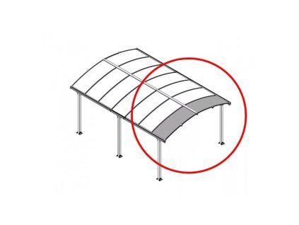 Palram - Canopia Rozšiřovací modul pro přístřešky řady Arcadia (70 cm) -