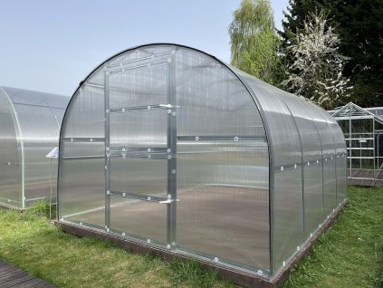 skleník LANITPLAST GLADUS 3x6 m PC 6 mm LG2886  + skleníkové těsnění LANITPLAST 12 m LG3098 + teploměr / vlhkoměr LANITPLAST LG1441