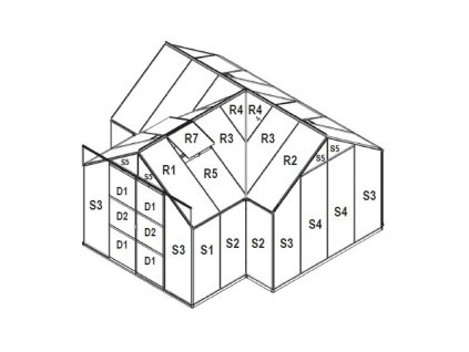 náhradní prosklení pro skleník VITAVIA SIRIUS PC 4 mm LG3048
