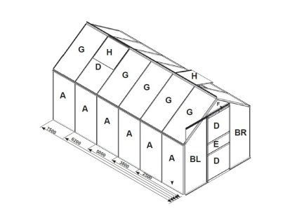 náhradní prosklení pro skleník VITAVIA VENUS 2500 PC 4 mm LG3058