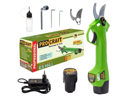 Procraft ES16Li1B - akumulátorové nůžky na větve (s 2,0 Ah akumulátorem a nabíječkou)