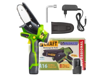 Procraft PKA16bb 1B 16V SET - akumulátorová ruční pilka (s 2,0 Ah akumulátorem a nabíječkou)