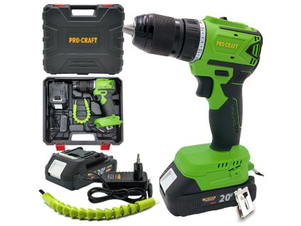 Procraft PA18LiN 20V - akumulátorový šroubovák (s 2,0 Ah akumulátorem a nabíječkou)