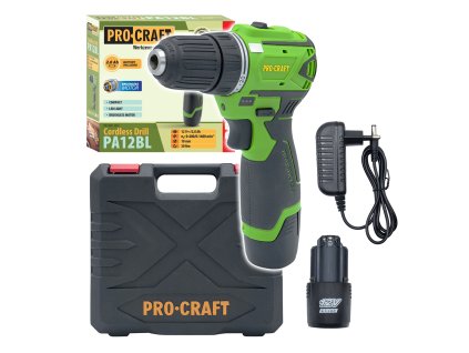 Procraft PA12BL 12V - akumulátorový šroubovák (s 2,0 Ah akumulátorem a nabíječkou)