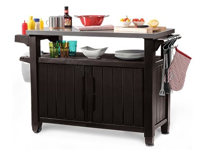 Multifunkční zahradní stolek KETER UNITY XL 207L - 134 x 52 x 90 cm - Brown