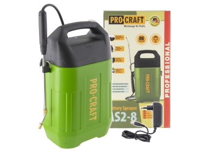 Procraft AS2-8 12V - akumulátorový postřikovač (s 2,0 Ah akumulátorem a nabíječkou)