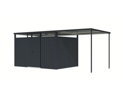 plechový domek KARIBU OSTEN 3 (12523) antracit LG4474