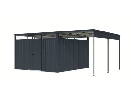 plechový domek KARIBU OSTEN 3,5 (12525) antracit LG4478