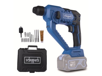 Scheppach C-RHD130-X - aku 20 V IXES vrtací kladivo SDS Plus 3v1 s příklepem, kufrem a příslušenstvím (bez baterie a nabíječky)