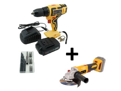 59998 aku vrtacka 20v 2 0ah v kufru ae2v20a 201 bmc uhlova bruska 20v 125mm ae3u20ab