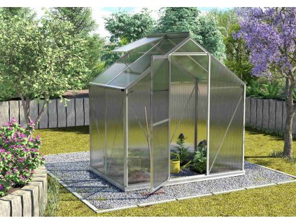 skleník VITAVIA TRITON 2500 PC 4 mm stříbrný LG3643  + základna VITAVIA TRITON 2500 šedá LG3654