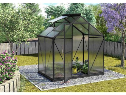 skleník VITAVIA TRITON 2500 PC 6 mm černý LG3647  + základna VITAVIA TRITON 2500 černá LG3653