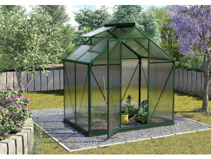 skleník VITAVIA TRITON 2500 PC 6 mm zelený LG3649  + základna VITAVIA TRITON 2500 zelená LG3655
