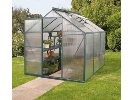 skleník VITAVIA TRITON 3800 PC 6 mm zelený LG3659  + základna VITAVIA TRITON 3800 zelená LG3665