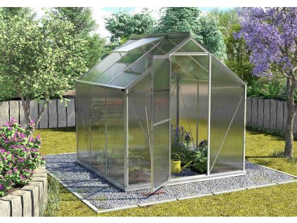 skleník VITAVIA TRITON 3800 PC 6 mm stříbrný LG3660  + základna VITAVIA TRITON 3800 šedá LG3666