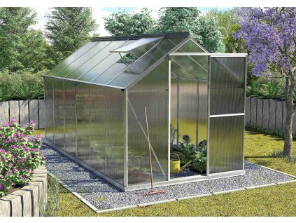 skleník VITAVIA TRITON 7500 PC 6 mm stříbrný LG3697  + základna VITAVIA TRITON 7500 šedá LG3700