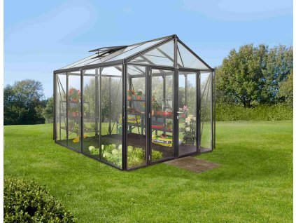 skleník VITAVIA ZEUS COMFORT 8100 sklo 3 mm + PC 10 mm černý LG3703