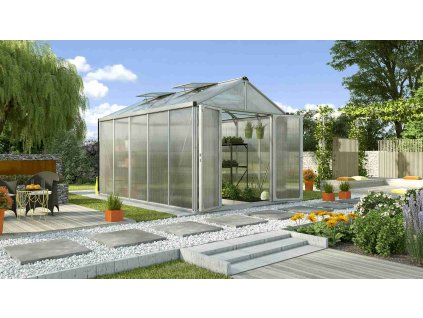 skleník VITAVIA ZEUS COMFORT 10000 PC 16 mm stříbrný LG3710