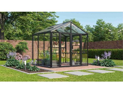 skleník VITAVIA ZEUS COMFORT 6200 sklo 3 mm + PC 10 mm černý LG3708