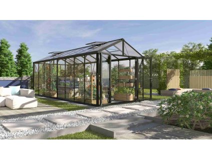 skleník VITAVIA ZEUS COMFORT 15700 sklo 3 mm + PC 10 mm černý LG3721