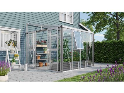 skleník VITAVIA ATHENA 7000 sklo 3 mm + PC 10 mm stříbrný LG3830