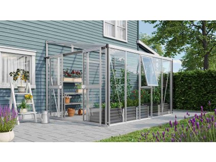 skleník VITAVIA ATHENA 8600 sklo 3 mm + PC 10 mm stříbrný LG3833