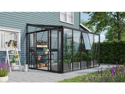 skleník VITAVIA ATHENA 8600 sklo 3 mm + PC 10 mm černý LG3834