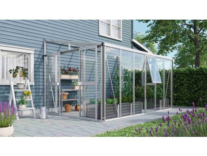 skleník VITAVIA ATHENA 10200 sklo 3 mm + PC 10 mm stříbrný LG3836