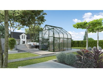 skleník VITAVIA DIANA 6700 PC 4 mm zelený LG4216  + základna VITAVIA DIANA 6700 zelená LG4246